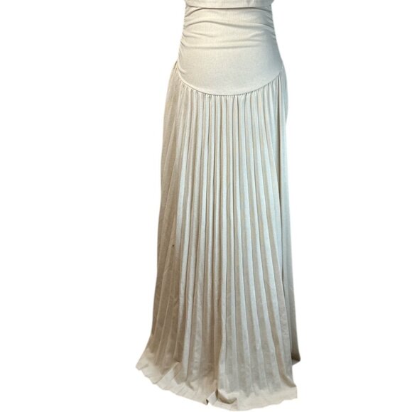 LIONESS Field Of Dreams Dress in Oatmeal Medium New Womens Maxi Gown - Picture 7 of 17